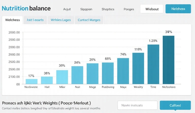 Graphique de progression montrant une perte de poids stable sur plusieurs mois