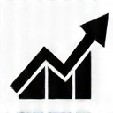 Icône représentant une flèche ascendante sur un graphique, symbolisant des résultats durables.